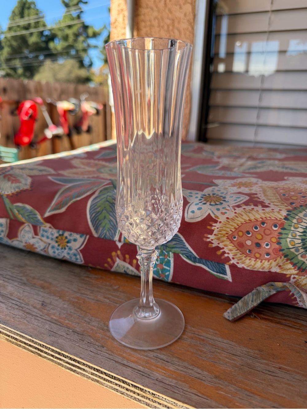 Cristal D'Arques Longchamp champagne Flute Crystal glass stems 4-oz